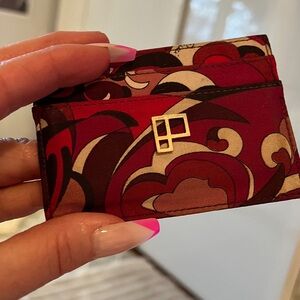 Emilio Pucci Red and Pink Patterned Wallet